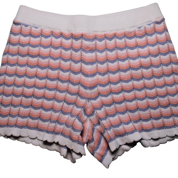 Calvin Klein Big Girls L 12/14 Brushed Waffle Shorts 🌈 Multicolor Knit Shorts - Picture 1 of 9